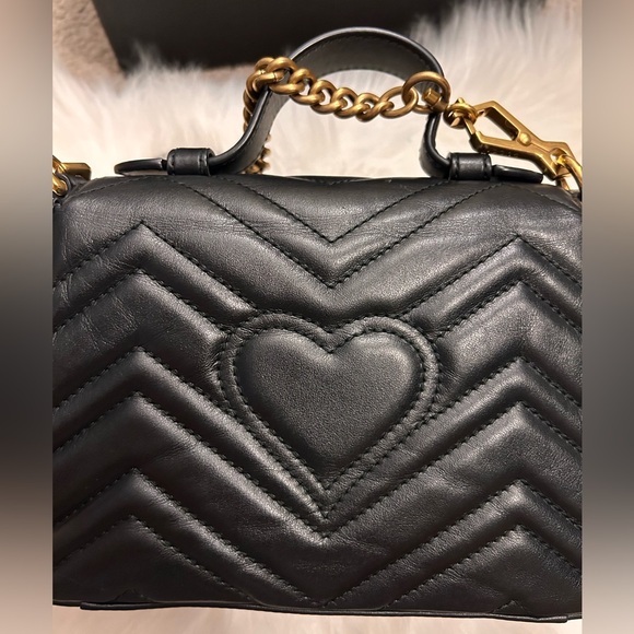 Gucci Marmont mini top handle bag black - Picture 10 of 14